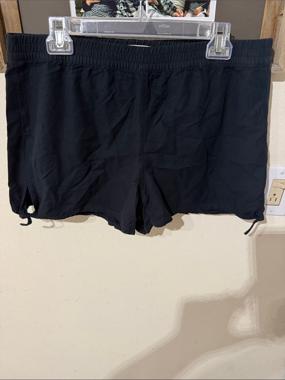 Madewell Pull on Shorts Almost Black High Rise Elastic Waist